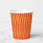 Red Yellow Stripes Seamless Pattern  紙コップ (裏面)