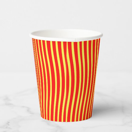 Red Yellow Stripes Seamless Pattern  紙コップ (右)