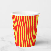 Red Yellow Stripes Seamless Pattern  紙コップ (正面)