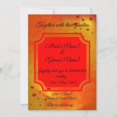 Red & Yellow Traditional Wedding Invitation |  招待状 (正面)