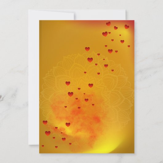 Red & Yellow Traditional Wedding Invitation |  招待状 (裏面)