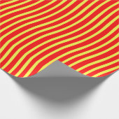 Red Yellow Wavy Lines Seamless Pattern ラッピングペーパー (角)