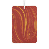 Red Yellow White Abstract カーエアーフレッシュナー (裏面)