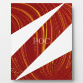 Red Yellow White Abstract フォトプラーク (正面)