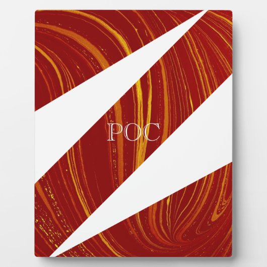 Red Yellow White Abstract フォトプラーク (正面)