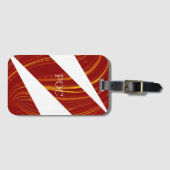Red Yellow White Abstract ラゲッジタグ (正面横)