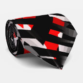 Red Zebra Abstract ネクタイ (ロール)