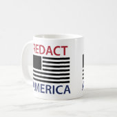 REDACT AMERICA Tシャツ コーヒーマグカップ (正面左)