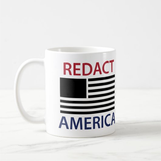 REDACT AMERICA T-Shirt コーヒーマグカップ (左)