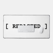 [ REDACTED ] Large Minimalist Typographic Desk Mat デスクマット (キーボード&マウス)