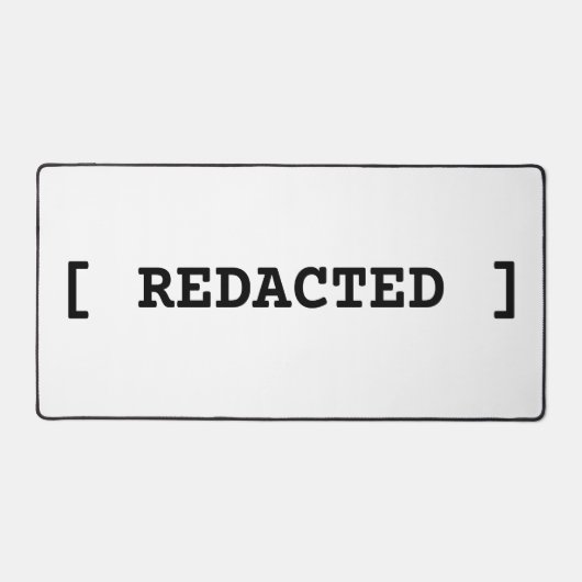 [ REDACTED ] Large Minimalist Typographic Desk Mat デスクマット (正面)