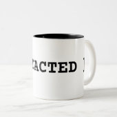 [ REDACTED ] Typographic Minimalist Two-Tone Mug ツートーンマグカップ (正面右)
