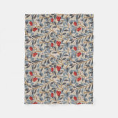 Redberry Tree, William Morris フリースブランケット (正面)