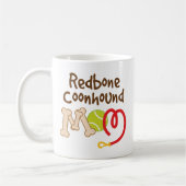 RedboneのCoonhound犬の品種お母さんのギフト コーヒーマグカップ (左)