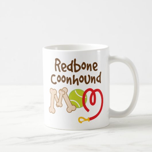 RedboneのCoonhound犬の品種お母さんのギフト コーヒーマグカップ (右)
