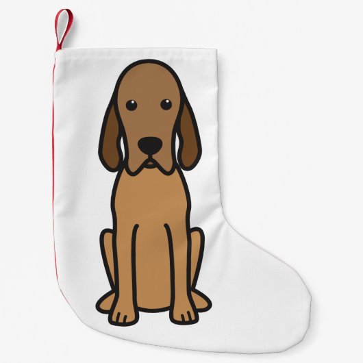 RedboneのCoonhound犬の漫画 スモールクリスマスストッキング (正面)