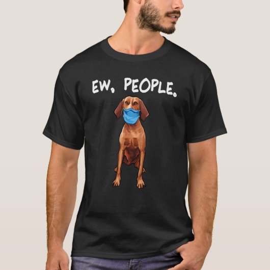 Redbone Conhound新しい人々犬を着て顔マスク Tシャツ (正面)