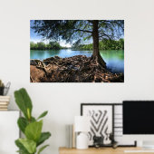 RedBud Isle on LadyBird Lakeの先端 – Austin TX ポスター (ホームオフィス)