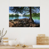 RedBud Isle on LadyBird Lakeの先端 – Austin TX ポスター (キッチン)