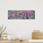 Redbud On A Matt Green Sky / Artist Larry Lerew ポスター (キッチン)