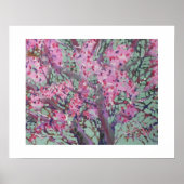 Redbud On A Matt Green Sky / Artist Larry Lerew ポスター (正面)