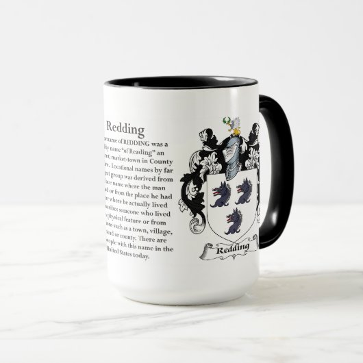Redding家族の紋章付き外衣 マグカップ (正面右)