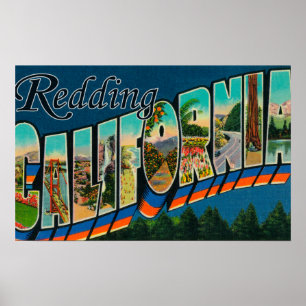 Redding、カリフォルニア-大きい手紙場面 ポスター