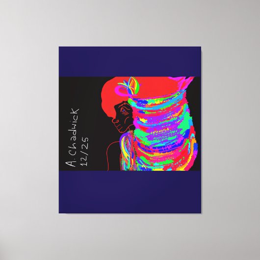 Reddish-Orange Fox Warrior Princess  キャンバスプリント (正面)