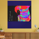 Reddish-Orange Fox Warrior Princess  キャンバスプリント (インサイチュ (リビング))