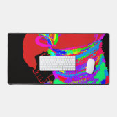 Reddish-Orange Fox Warrior Princess デスクマット (キーボード&マウス)