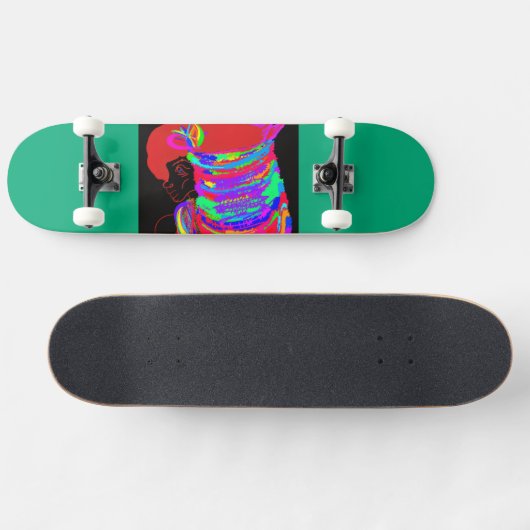 Reddish-Orange Fox Warrior Princess Skateboard スケートボード (横)