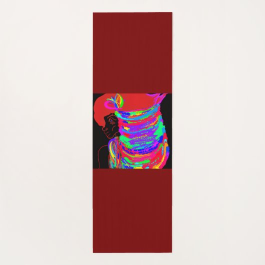 Reddish-Orange Fox Warrior Princess Two-Toned  ヨガマット (裏面)