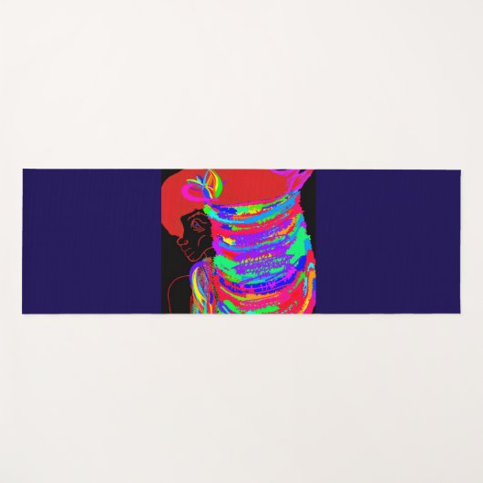 Reddish-Orange Fox Warrior Princess Two-Toned ヨガマット (正面(横))