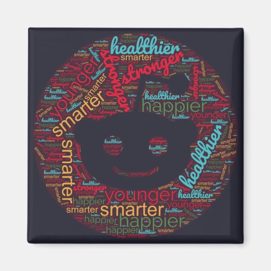 Redditソーシャルアイコン用サブリミナルワードアート マグネット (正面)