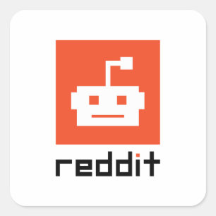 Redditロゴアート スクエアシール