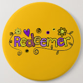 Redeemer I Doodles I YlwOrg I 6x6ボタン 缶バッジ (正面)