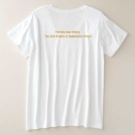 Redemption Ranch WhiskeysロゴTシャツ(最大4x) プラスサイズTシャツ (デザイン裏面)