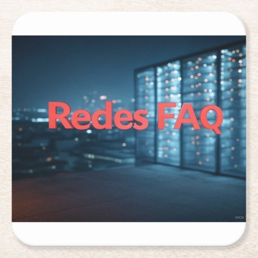 Redes FAQ スクエアペーパーコースター (正面)