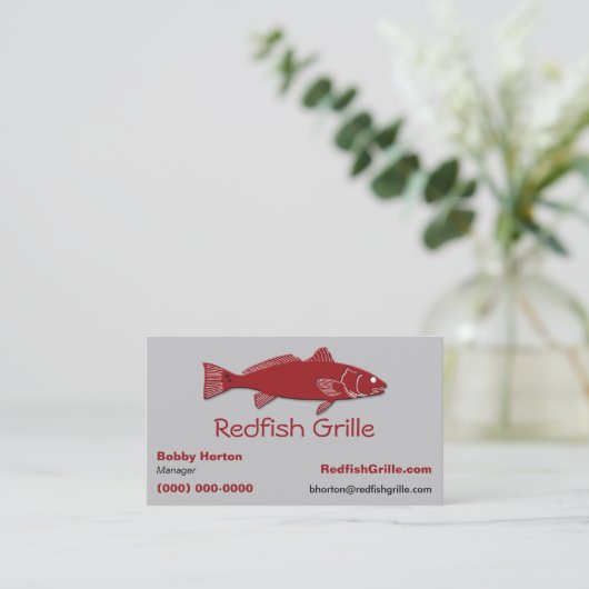 Redfishのグリルの名刺 名刺 (スタンド正面)