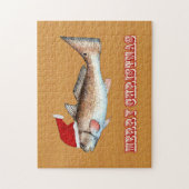 Redfishのサンタの帽子のクリスマス ジグソーパズル (縦)