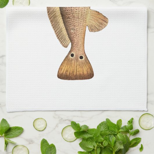 Redfishのロゴ キッチンタオル (折り畳み)