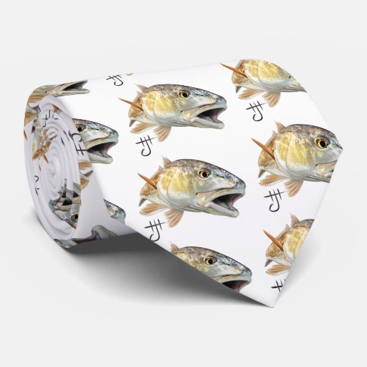 Redfishの殴打- Zazzle.png ネクタイ (ロール)