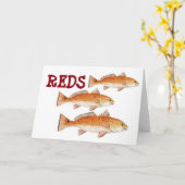 Redfishグリーティングカード カード (黄色い花)