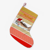 Redfishサンタ スモールクリスマスストッキング (正面 (吊り時))