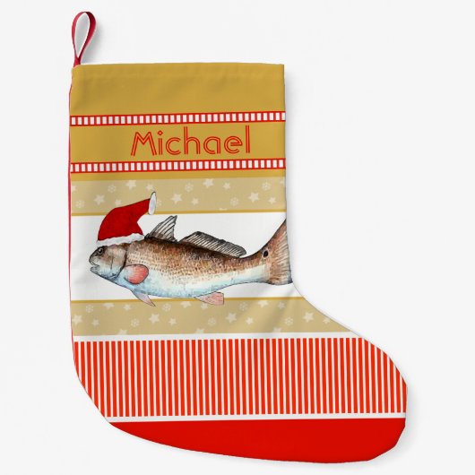 Redfishサンタ スモールクリスマスストッキング (正面)