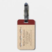 Redfish (ボルドーのアクセント1) ラゲッジタグ (裏面縦)
