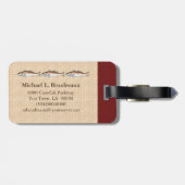 Redfish (ボルドーのアクセント1) ラゲッジタグ (裏面横)