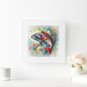 Redfish in Serene Waters 210824AREF147 - Watercolo スクエア壁時計 (ホーム)