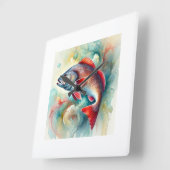Redfish in Serene Waters 210824AREF147 - Watercolo スクエア壁時計 (傾斜)
