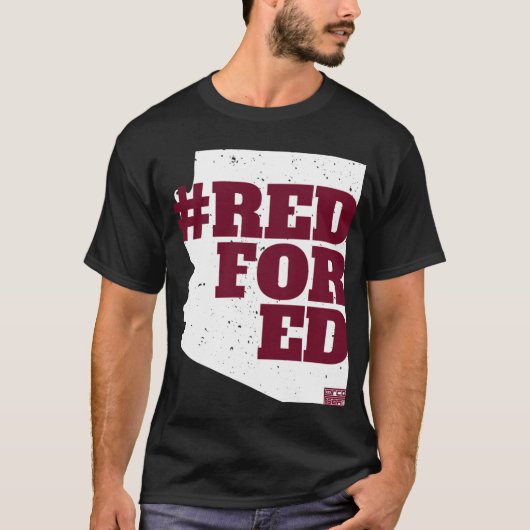 REDFORED アリゾナ州教師抗議キャンペーン 教育者 Tシャツ (正面)